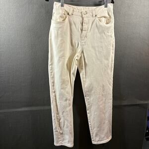 VTG ralph lauren women jeans white 10 straight leg coastal beach neutral